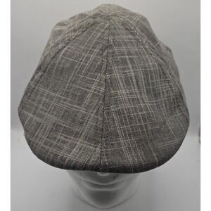 Biltmore 1917 Flat Cap L/XL 7 1/4 Grey Linen Blend Ivy Driving Cabbie Hat